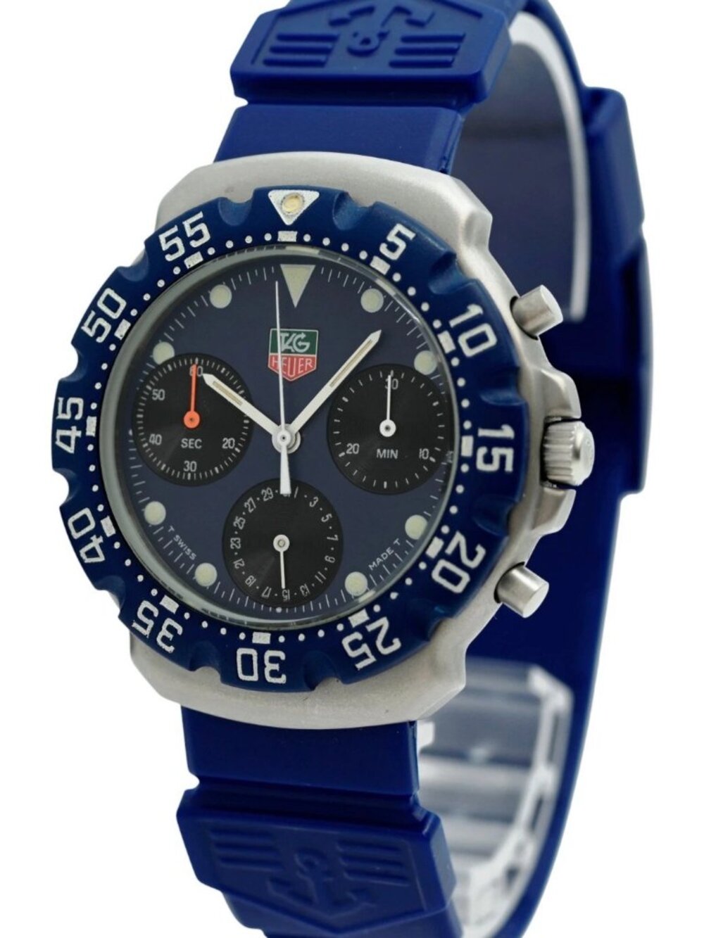 Tag Heuer 37mm Men's Blue Dial Formula 1 Chronograph Swiss Watch! Ref: 470.513!